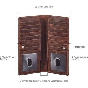 NWOT Wise owl genuine Leather Wallet with Card Slots​​